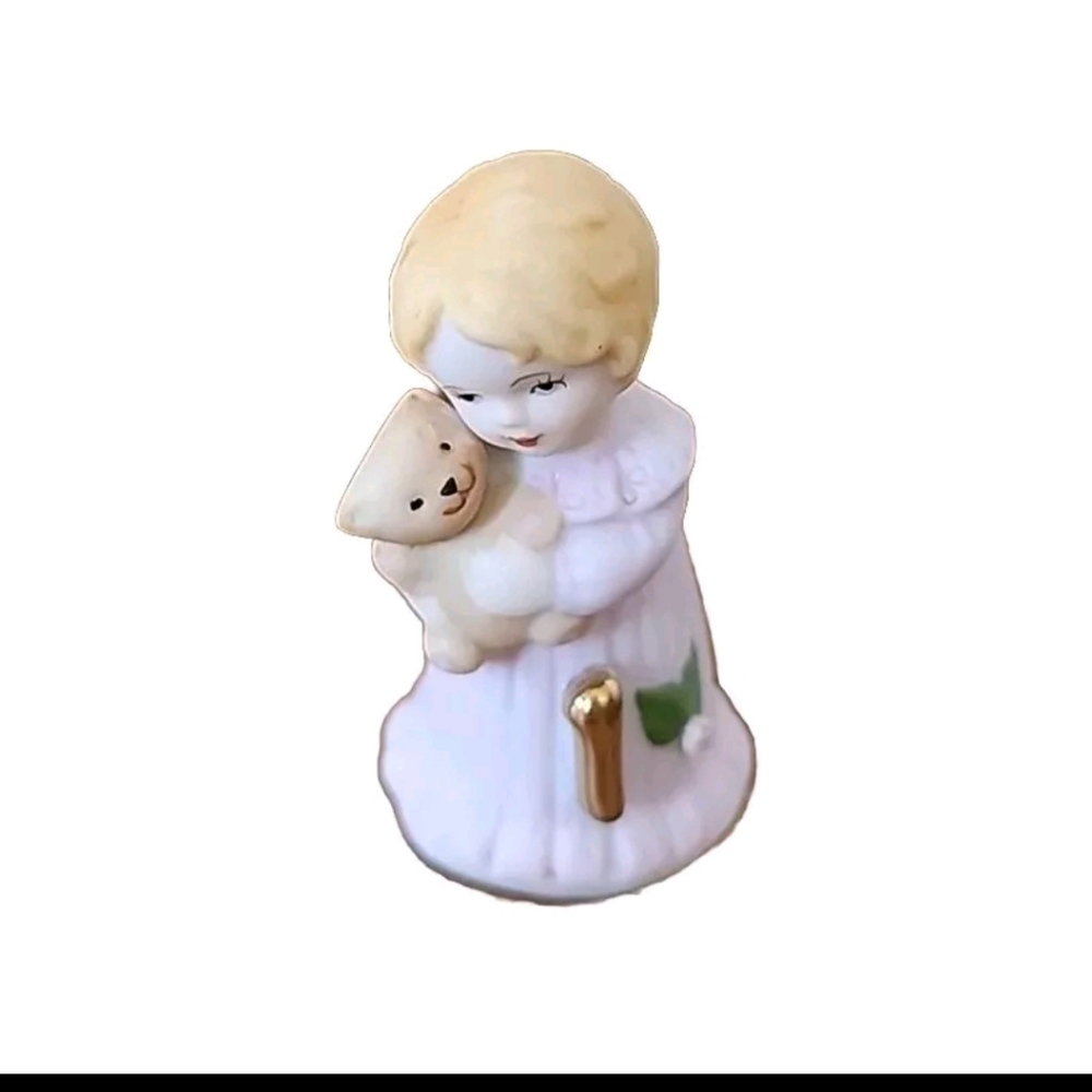 VINTAGE 1981 GROWING UP BIRTHDAY GIRLS AGE 1 PORCELAIN BLONDE ENESCO COLLECTIBLE